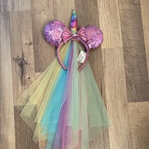 Minnie Sequin Unicorn Headband with Tulle